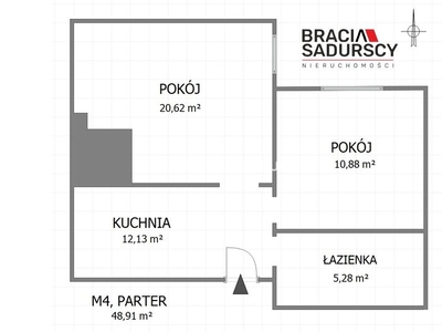 Mieszkanie na sprzedaż 48,91 m², parter, oferta nr BS5-MS-298148-10