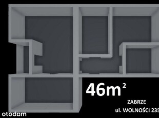 Mieszkanie z balkonem 46m2 3-pokoje Zabrze Centrum