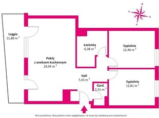 Wynajmę 3-pokojowe mieszkanie ul. Karolkowa 28