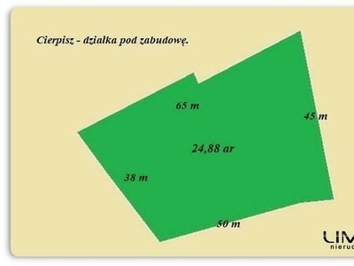 24,88 ar - Cierpisz - działka pod zabudowę