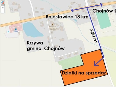 Działka budowlana Krzywa gm. Chojnów