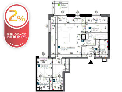 Kredyt 2% *M3 ze słonecznym salonem *Centrum 21min