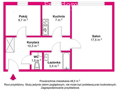 Przestronne 2-pokojowe mieszkanie na Tarchominie