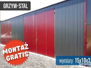 Duży Garaż Blaszany 15x10m Wiata , Hala - GrzywStal A28v3