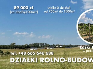 Działka rolno-budowlana 1000m2 przy lesie i winnicy