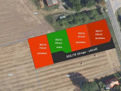 Działka budowlana Sędzinko - 550 m2 - 64 500zł