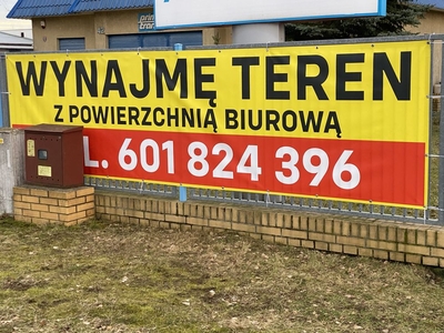 Wynajmę teren 2600m2 z budynkiem biurowym 100 m2