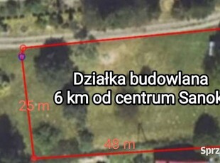 Pilnie sprzedam działkę budowlana blisko Sanoka