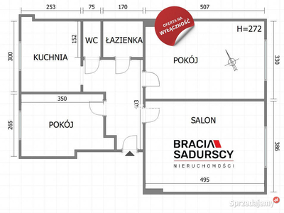 Do sprzedaży mieszkanie Kraków 64.1m2 3 pokoje