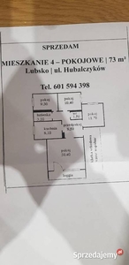 Mieszkanie 73m2, 4 pokoje