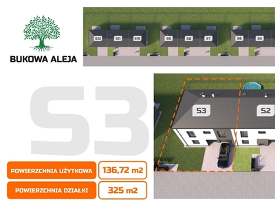 Aleja Bukowa w Smolnicy 136mkw + poddasze, garaż, ogród S3D