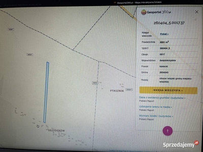 Sprzedam działkę rolno budowlaną 8591 m2