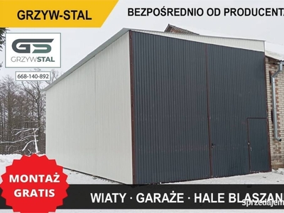 D43 GARAŻE BLASZANE|Wiata|Hala|Magazyn|Konstrukcja Stalowa - GRZYWSTAL