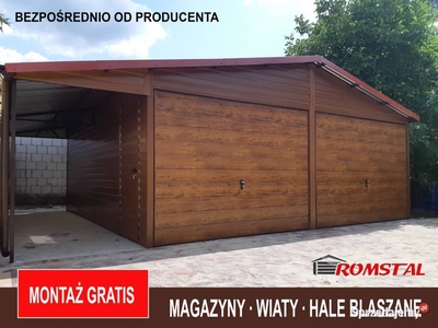 Garaż Blaszany DREWNOPODOBNY 9x6 - Garaże Blaszane - Romstal A6v10