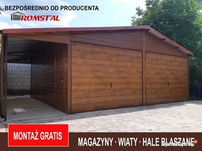 Garaż Blaszany DREWNOPODOBNY 9x6 - Garaże Blaszane - Romstal A6v9