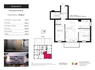 3-pok. mieszkanie 61,06 m2 + balkon | REZERWACJA