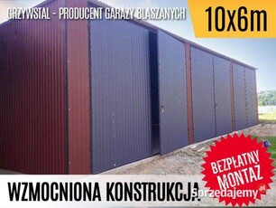 Garaż Blaszany magazyn hala 10x6m z profila, wysoki wjazd GrzywStal A21v11