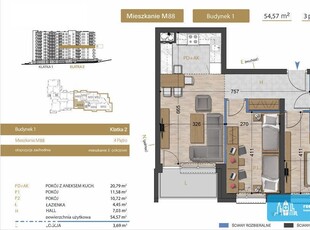 Okrzei 9 | mieszkanie 2-pok. | B55