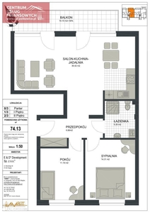 Mieszkanie 43,70 m2 2 pokoje