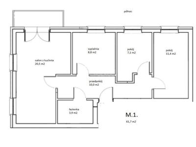 61,7 m2, 4 pokoje, parter, taras 18 m2