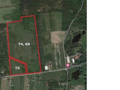 3 działki budowlane 11,09 ha w Manach