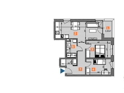 Vidok Apartamenty | apartament 2-pok. | 203