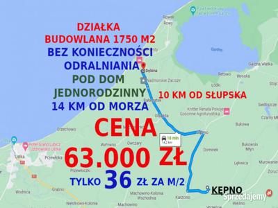 14 km od morza, Kępno, 1750 m2, BUDOWLANA, na uboczu