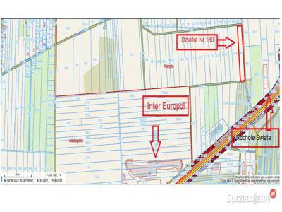 Działka nr180/3 na sprzedaż Karpin 5700m2.