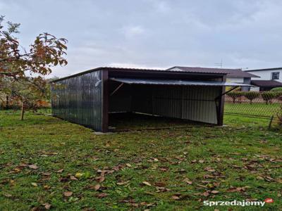 Garaż blaszak z bramą uchylną grafit