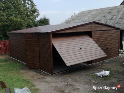 Garaż Blaszany 6x6 Drewnopodobny Garaże Wiaty Hale na wymiar