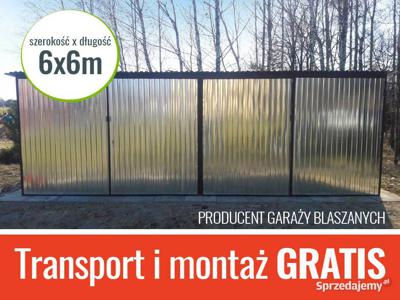 Garaż blaszany 6x6 m garaże darmowy transport najlepsze blas