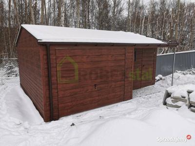 Garaż drewnopodobny premium orzech 6,0 x 6,0 m blaszak garaż