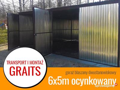 Garaże blaszane garaż 6x5m 2-stanowiskowy transport gratis