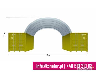Zadaszenia do kontenerów 8x12 garaż hala magazyn wiata