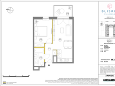 Mieszkanie, 38,23 m², 2 pokoje, piętro 3, oferta nr 137