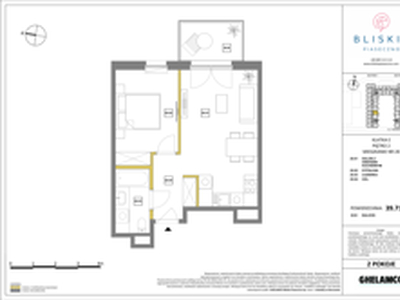 Mieszkanie, 39,71 m², 2 pokoje, piętro 2, oferta nr 20