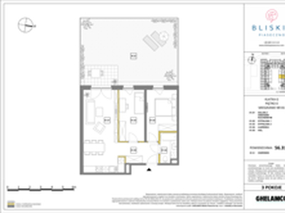 Mieszkanie, 56,31 m², 3 pokoje, parter, oferta nr 81