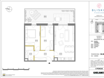 Mieszkanie, 58,88 m², 3 pokoje, parter, oferta nr 120