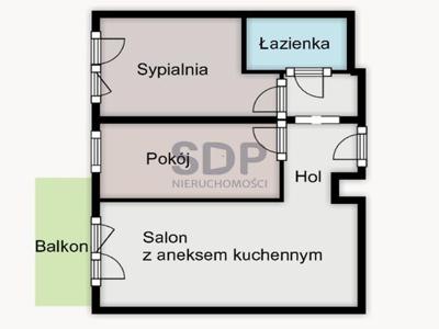 Mieszkanie na sprzedaż 3 pokoje Wrocław Krzyki, 53 m2, 1 piętro