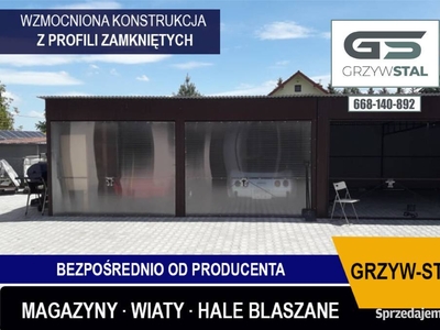 C8 Garaż Blaszany Jednospadowy| Garaże Blaszane |Wiata |Hale - GRZYWSTAL