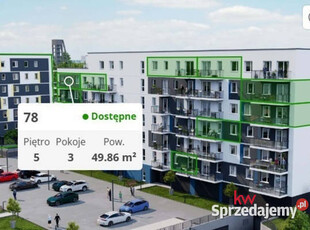 Do sprzedaży mieszkanie 49.86m2 3 pokoje Chorzów