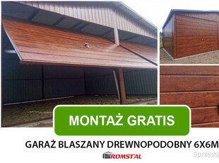 Garaż Blaszany Drewnopodobny 6x6 - Garaże Blaszane - Romstal A16v3