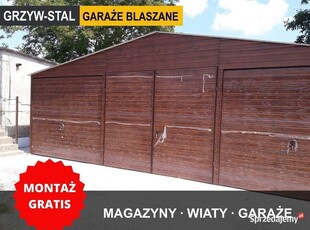 Garaż Blaszany Dwuspadowy - Magazyn Gospodarczy , Wiata - GrzywStal A34v13