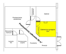 Wynajmę gabinet pod usługi: fryzjerstwo, masaż ciała, kosmetyka, itp.