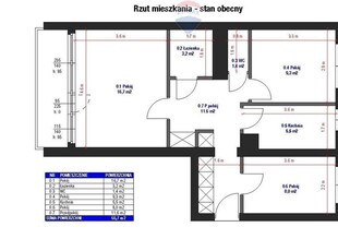 3-pokojowe mieszkanie 53,5m2+balkon+klimatyzacja