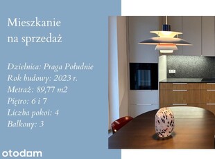 Mieszkanie 89,77m2 + 2,47m2 kom. + 56,05m2 tarasy