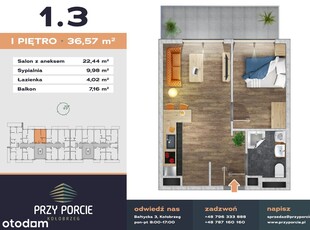 Przy Porcie - etap II | mieszkanie 2-pok. | M1.3