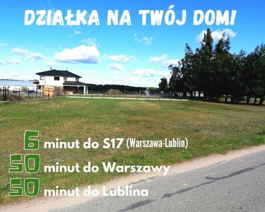 Działka w spokojnej okolicy pod Garwolinem