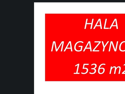 Hala magazynowa 1625 m2