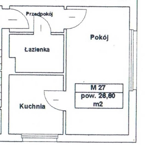 PRZETARG Fabryczna, Orzesze-Jaśkowice, 1 pokój 26,60 m2